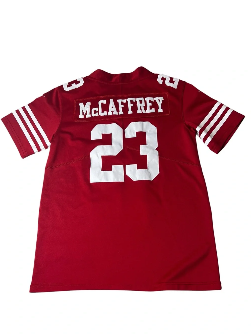 Nike Youth Large San Francisco 49ers #23 McCaffrey Red Football Jersey NFL